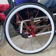 24inch 22inch Rear Wheel Sports Wheelchair Cover,Silicone Wheelchair Push Rim Covers,Wheelchair Hand Push Protective Sleeve for Improve Grip