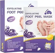 Foot Peel Mask 5 Pairs-Exfoliator Peel Off Calluses Dead Skin Callus Remover，Baby Soft Smooth Touch Feet-Men Women (Lavender)