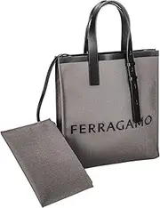 Ferragamo(フェラガモ) 241297Fabric Women's Tote Bag, DG/NE, DG/NE, Free Size