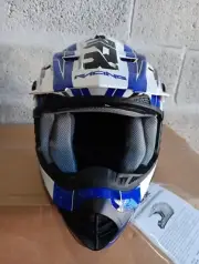 AFX Pearl White/Blue Lg FX-17 Force Helmet 0110-5240