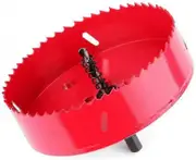 110mm Bimetal Hole Saw for Aluminum Wood Plastic Metal Pipe, Multi-Material Drill Bit Kit