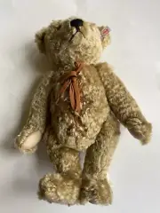 STEIFF "BABY HOT WATER BOTTLE BEAR” EAN 667299 BRASS MOHAIR 14” JOINTED