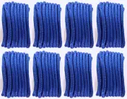 (8) BLUE Boat Dock Lines 1/2" Double Braid Marine Rope (4) Each 15' & 20' feet