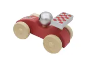 KAPER KIDZ Retro Wooden Kids Racing Car - Red - Classic Toy Car for Boys and Girls