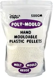 ICKYSTICKY POLY-MOULD 500GM Thermoplastic Beads, Meltable Polymorph Pellets, Lightweight Modeling Compound for DIY Crafts, Sculpting, Cosplay Accessories, Repair, DIY