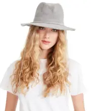 MSRP $52 Steve Madden Embellished Chenille Fedora Gray Size OSFA
