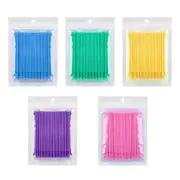 500 Pcs Micro Applicator Brush Micro Swabs Disposable Eye Lashes Mascara Wand...