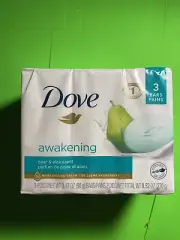 2 DOVE (3~PACK) PEAR & ALOE 3.17 Oz. BARS GO FRESH! REJUVENATE BEAUTY BARS.