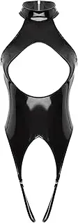 [GRRKDFQ] Women's Erotic Bodystockings & Catsuits Crotchless Sleeveless Cutout One-Piece Top