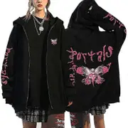 Melanie Martinez Portals Tour Zip Up Hoodies Casual Women Hooded Sweatshirts Popular Trendy Streetwear Zipper Jacket Y2K Coats Black1 M