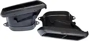 1 Pair Car Exhaust Tip Muffler Tips Stainless Steel Compatible For Mercedes Benz C63 W205 C200 C300 C180 C260 2015 2016 2017 2018 Tailtip(Black)