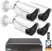 Outdoor POE Security Camera System w/ Four HD Cameras & 2TB DVR