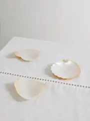 [Gohar World] Gohar World - Set Of Three Mother-of-pearl Dishes - Off-white - One size One size Off-white