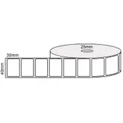 40mm x 30mm - White Direct Thermal Barcode Labels, 2000 LPR, Permanent Adhesive, 25mm Core
