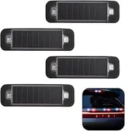 Solar powered flashing warning light, solar powered safety warning colorful ，night flashing safety light, waterproof LED for cars, motorcycles, and bicycles