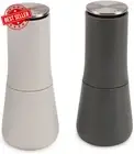 Milltop Non-Spill Salt & Pepper Mill Set Refillable Ceramic Grinder White