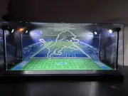 Detroit Lions Custom 2 Card PSA display case w/ LED lights