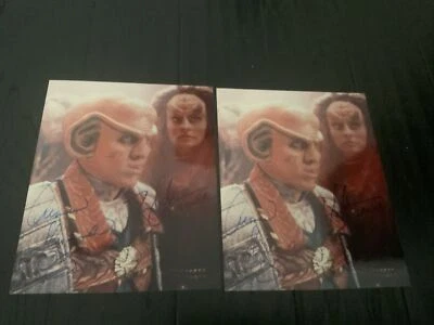 Armin Shimerman Quark and Grilka Mark Kay Adams signed 8x10 photo