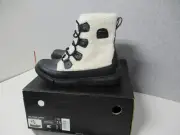 Sorel Explorer II Joan Cozy Waterproof Boots White Black/Sea Salt Womens Sz 7.5