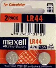 LR44 Maxell (2 piece) LR44 MAXELL A76 L1154 AG13 357 New Alkaline Battery