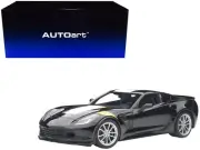 2017 Chevrolet Corvette C7 Grand Sport Black & White Stripe 1/18 by Autoart