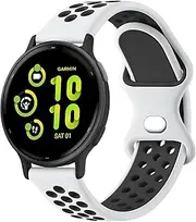 for Garmin Forerunner 165 Band Forerunner 245 Band Forerunner 55 Band, Garmin Vivoactive 5 / Vivoactive 3 Watch Band, 20mm Soft Silicone Sport Replacement Strap for Women Men