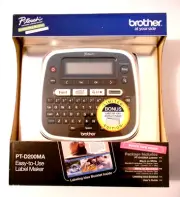 Brother PTD200MA P-touch Easy-to-Use TZe Tape Label Maker - Black - NEW