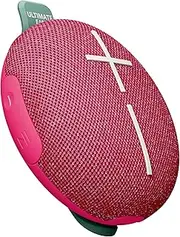 [Ultimate Ears] MINIROLL Ultra-Portable Waterproof Bluetooth Speaker, Big Bass, IP67 Dustproof, 40 m (131 ft) Range - Calming Pink