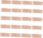 [Healeved] 20Pcs Adjustable Extender Buckle Rows Hooks Comfortable Deep Skin Color for Tight Bras and
