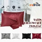 Slip Protector Satin Pillow Case Smooth Soft Bedroom Pillowcase Silk Gift