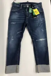 DSQUARED2 Smiley Sailor Jeans Long Crotch Regular Bottom Waist Size 34 (XS)