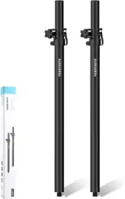 Set of 2 Speaker Pole for Subwoofer Height Adjustable Fits M20 Threaded Mount an