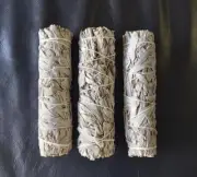 California Smudge Sticks 6 " | White Sage Wands x 3 - NewThick 1.5" Inch Sticks