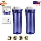 Clear Water Filter Housing 1/4'' Inlet/Outlet - Easy Filter Monitoring, 2 Count