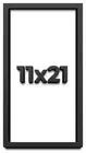 11x21 Shadow Box Frame Black | 1 inches Deep Real Wood Contemporary Shadowbox Di