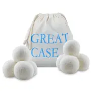 8-Pack Premium Wool Dryer Balls - Reusable XL Natural Fabric Softener, Reduce...