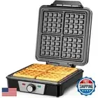 Belgian Waffle Maker 4 Slices, 1200W Waffle Iron, Anti-Overflow Waffle Iron w