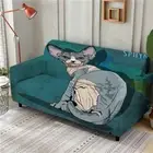 Cat Dark Line Light Stretch Sofa Cover Lounge Couch Slipcover Recliner Protector