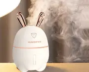 300ML USB Cute Rabbit Air Humidifier night light-White