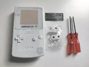 GBC Game Boy Color Replacement White Housing Shell Glass Screen White Buttons
