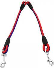 Double Dog Leash Coupler, 360° Rotation Dog Lead Splitter for 2 Large Medium Small Puppy Dogs