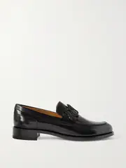 [René Caovilla] René Caovilla - Morgana Crystal-embellished Leather Loafers - Black - IT40 IT 40 Black