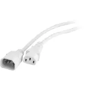 DOSS K10-2MTW 2M White Iec Extension Lead Computer Monitor Lead Flexible 3X 0.75Mm Power Cord 2M