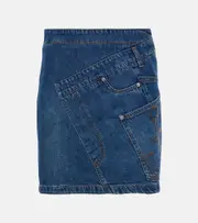 [JW Anderson] JW Anderson Twisted denim miniskirt UK 4 blue
