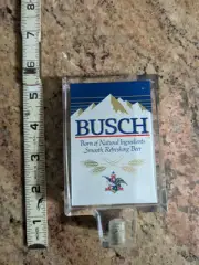 Vintage Busch Beer Clear Acrylic Lucite Tap Handle