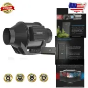 CLOUDLINE A4 - Quiet 4" Inline Duct Fan with Speed Controller - Bladeless Design
