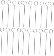 50Pcs BBQ Skewers Stainless Steel Barbecue Needles Durable and Reusable Kabob Sticks for Outdoor Grilling Family Dinners and Gatherings
