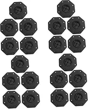 HOMSFOU 20pcs Height Adjustable Deck Support Pedestals Sturdy Floor Support for Outdoor Installation Plastic Base for Deck Leveling Easy to Install and Durable