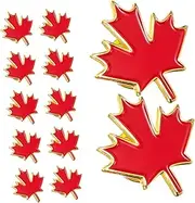 [Ipetboom] 12 Pack Canadian Flag Lapel Pins Metal Enamel Maple Leaf Design Canada Day Pin Patriotic Accessory for Outfits
