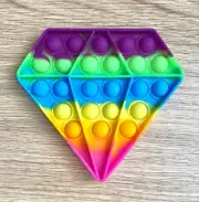 Pop Popper Fidget Toy Push It Poppet Bubble Pop Stress Anxiety Relief diamond
